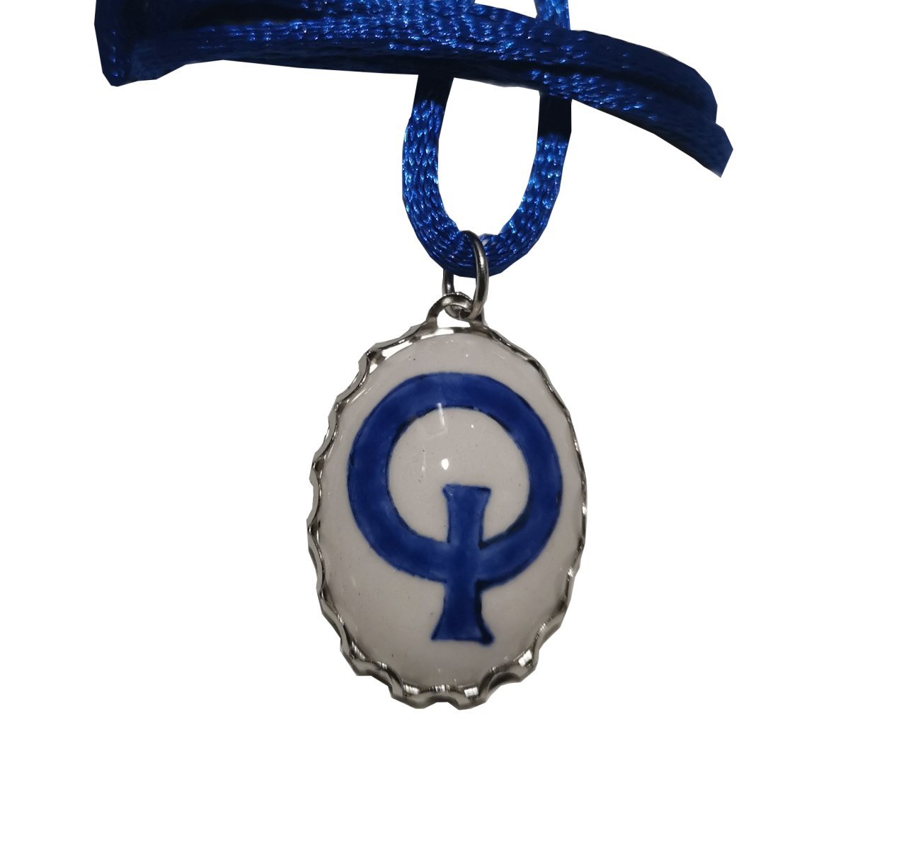 Tile Q Necklace Blue