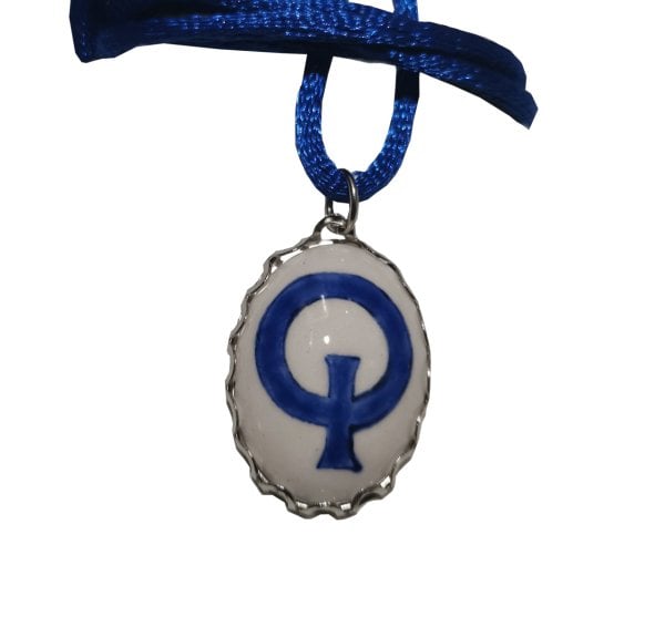 Tile Q Necklace Blue