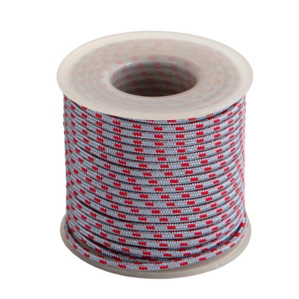 Cuerda de bola de 2,4 mm gris rojo de 15 m
