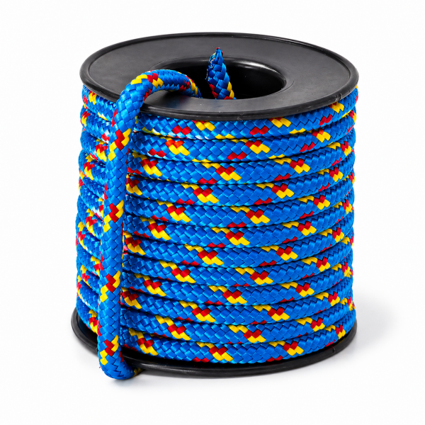 Yelkenci İpi 4 mm | 8 Metre Polyester Dayanıklı Halat Kırmızı-Beyaz çizgili