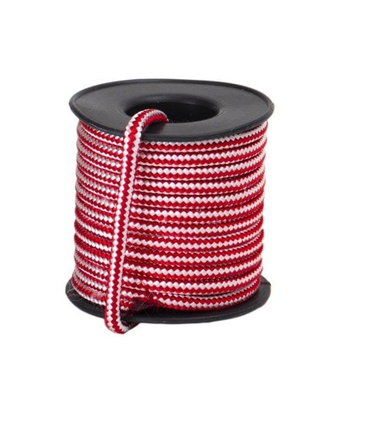 4mm İp Kırmızı Beyaz Çizgili 8mt 1557