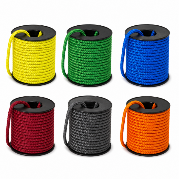 5mm İp - Polyester Örgülü Güneşe Dayanıklı Yelkenci Halatı 1571