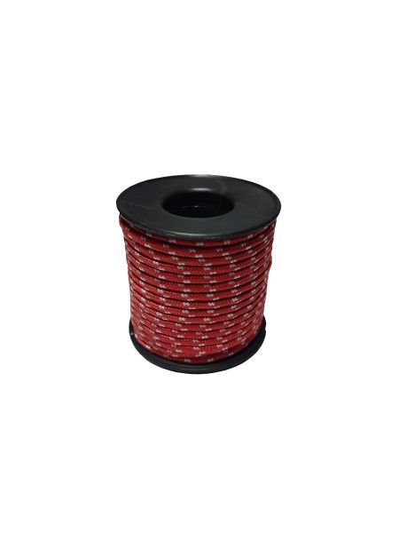 Köşe Tepe Bağı İpi - 2.6 mm Kırmızı Beyaz 13 Metre Yelken İpi 1549