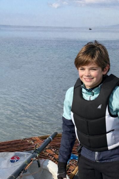 Neopren Yüzme Yardımcısı Siyah Yanları Beyaz 2166