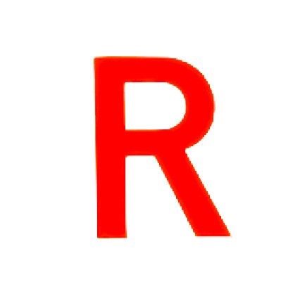 Radial Number R Letter Red