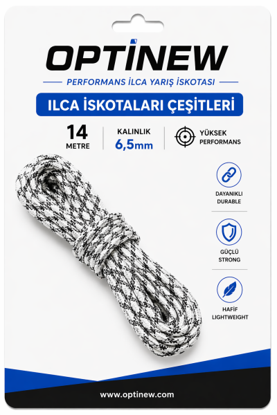 Ilca (Laser) İskotası 6.5 mm - 14 Metre Performans İskota Halatı - 5709