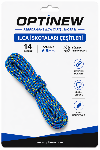 Ilca (Laser) İskotası 6.5 mm - 14 Metre Performans İskota Halatı - 5709