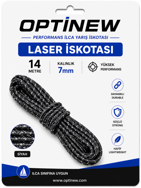 Ilca (Laser) İskotası 7 mm - 14 Metre Performans İskota Halatı