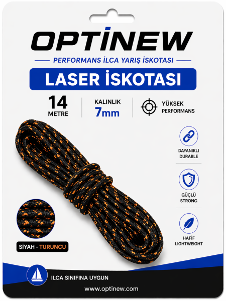 Ilca (Laser) İskotası 7 mm - 14 Metre Performans İskota Halatı
