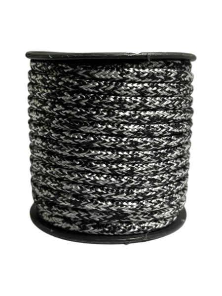 4mm Kırmızı Beyaz Dyneema İp 8mt Siyah