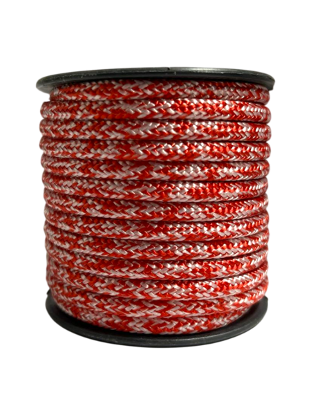 4mm Kırmızı Beyaz Dyneema İp 8mt Kırmızı