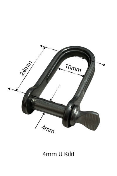 Kilit 4mm Paslanmaz 316 Krom