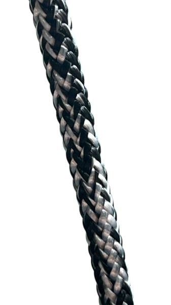 Alt Yaka Baskı İpi 4mm Dyneema Siyah Beyaz - 1,20 Metre (KOD: 331)