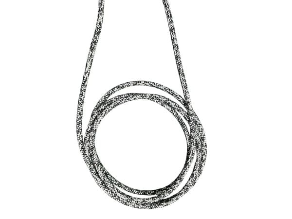 4mm Dyneema Siyah Beyaz Alt Yaka Baskı İpi 1mt