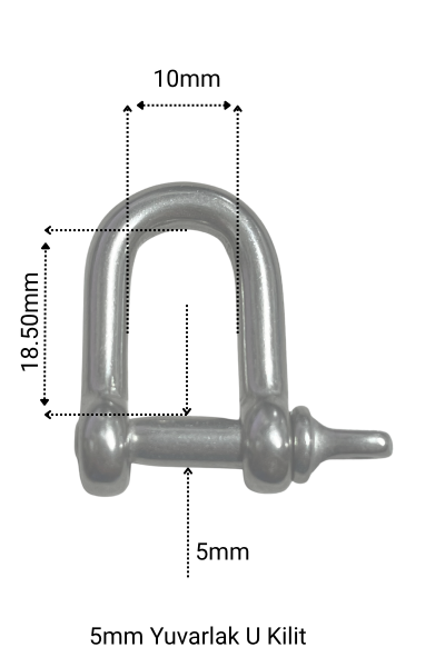 U Kilit Yuvarlak 5 mm 520