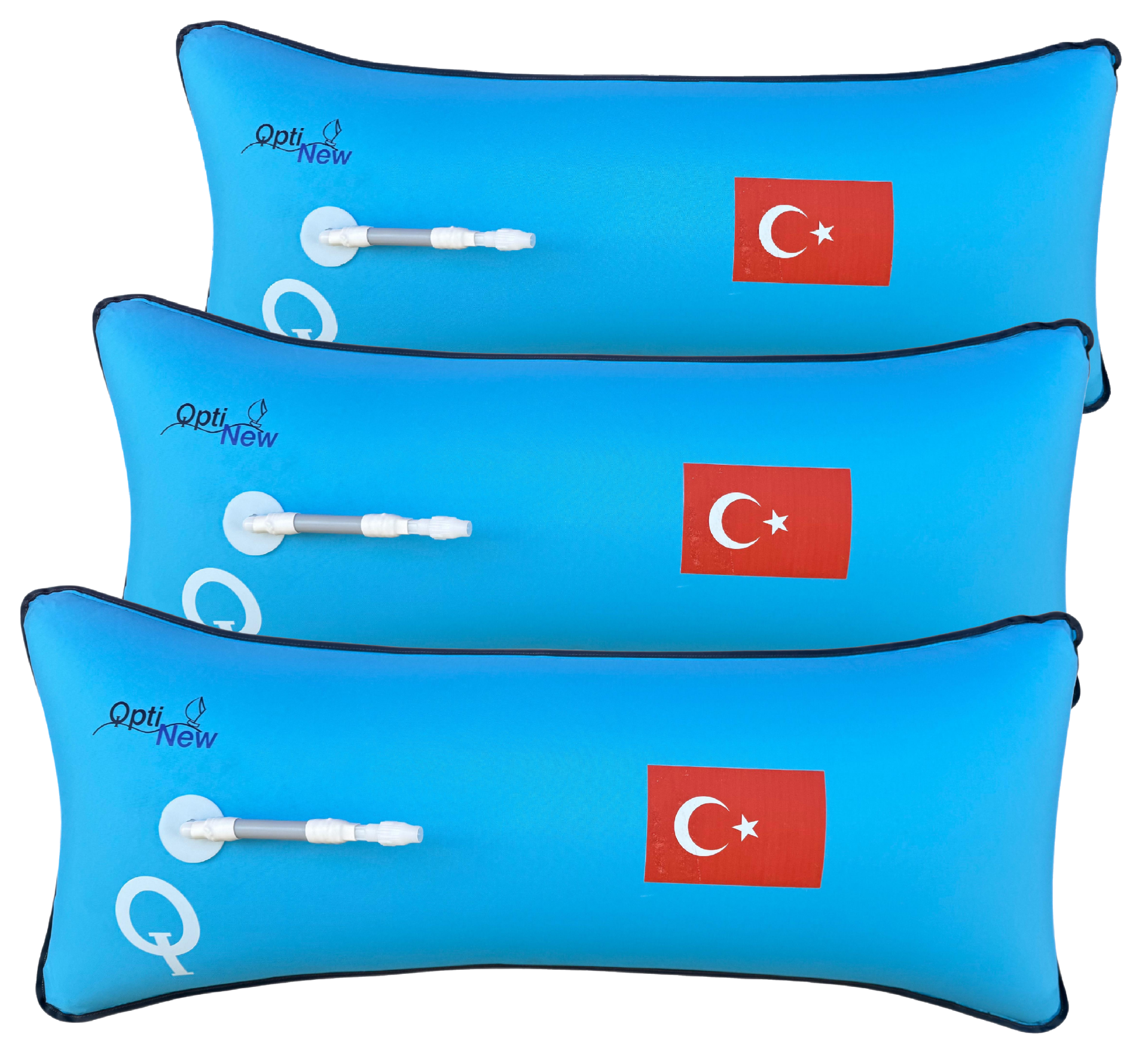 3\'lü Set Hava Tankı Ülke Bayraklı Turkuaz (Customized 3 Bouncy Bag Set) 1304