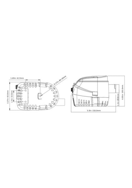 Sealux Marine Otomatik Sintine Pompası 750GPH 12V 6040