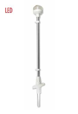 IŞIKLI BAYRAK DİREĞİ AYARLI led 12V BEYAZ 60cm M164